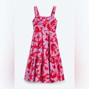 FARM Rio Lobster Sky MIDI Dress - Size Large